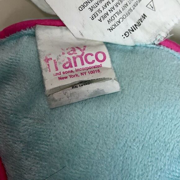 Jay Franco And Sons Blue Pink Tan golden retriever Print Pillow 100% Polyester 8 - Picture 7 of 7